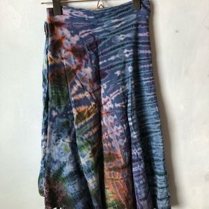 Wrap around tie dye skirt